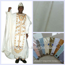 De Bonne Qualité Tissu de coton doux de coton de Brocade de promotion de la Jamaïque Shadda Bazin Riche tissu africain de vêtement